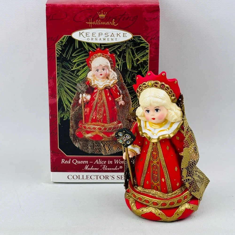 Hallmark Madame Alexander Red‎ Queen Alice in Wonderland Christmas Ornament 1999